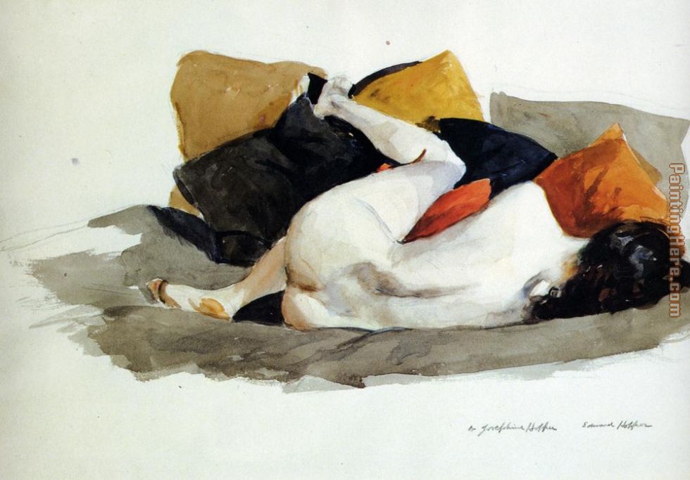 Reclining Nude painting - Edward Hopper Reclining Nude art painting
